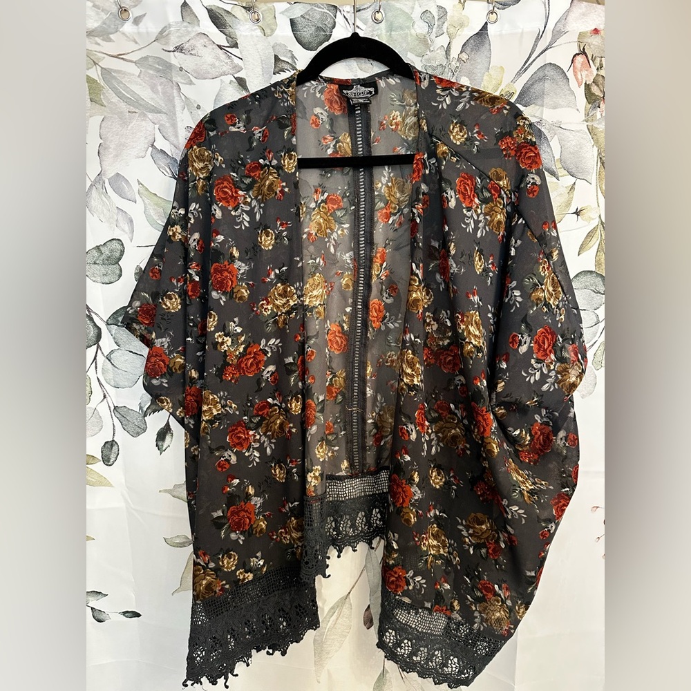 Angie Gray and Red Floral Top from Tilly’s